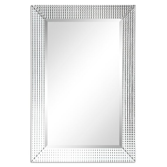 Bling Beveled Glass Rectangle Wall Mirror - Clear-24 in. x 1.26 in. x 36 in. - Image 2