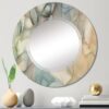 Designart 'Grey Tender Liquid Art I' Printed Modern Wall Mirror-24in.x24in. - Image 2