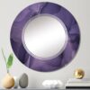 Designart 'Purple And Grey Marble Ink Clouds II' Printed Modern Wall Mirror-20in.x30in. - Image 2