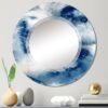 Designart 'Watercolor Abstract Classic Blue II' Printed Modern Wall Mirror-20in.x30in. - Image 2