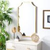 SAFAVIEH Elenin 20 x 36-inch Rectangular Mirror - 19.8" W x 0.8" D x 36" H-Gold - Image 2
