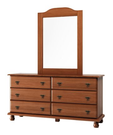 Palace Imports 100% Solid Wood Frame Mirror for Kyle 6-Drawer Dresser-Java