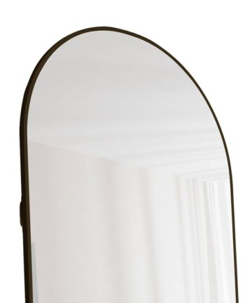 59.8x16.5 inch Arched Full Length Vanity Mirror Metal Black Frame-Black