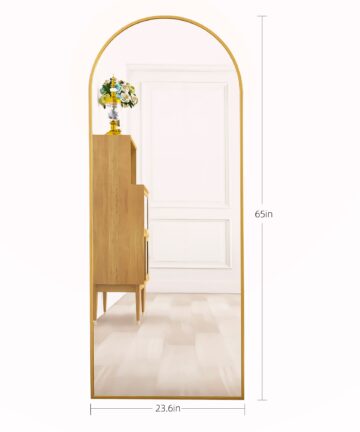 65inches Arched Full Length Mirror Floor-Black