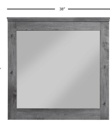 ACME Vidalia Mirror in Rustic Gray Oak - Grey-Grey