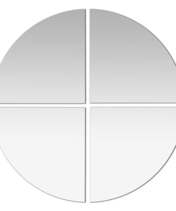 Americanflat Adhesive Mirror Tiles - Peel and Stick Mirrors for Wall - Frameless Round Mirrors for Bedroom and Living Room Décor-Art Deco Panorama