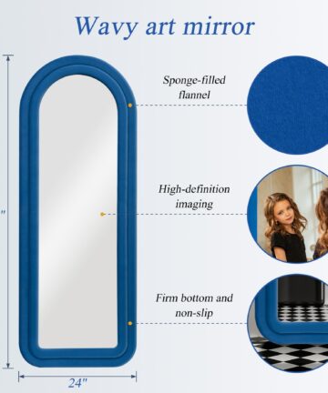 Arched Full Length Mirror - 63*24-63*24 - Blue