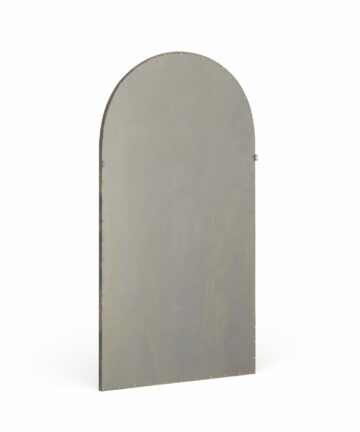 Brown Metal Window Pane Inspired Wall Mirror with Arched Top - 32 x 59-Clear