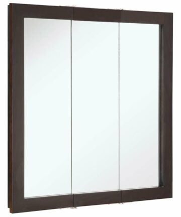 Design House Ventura Espresso Bathroom Medicine Cabinet Mirror-48 x 30