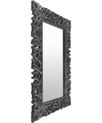 Falson Wood Framed Wall Mirror - 45"H x 30"W-45"H x 30"W - Dark Brown