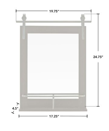 FirsTime & Co. Ingram Farmhouse Barn Door Mirror-Rustic Wood