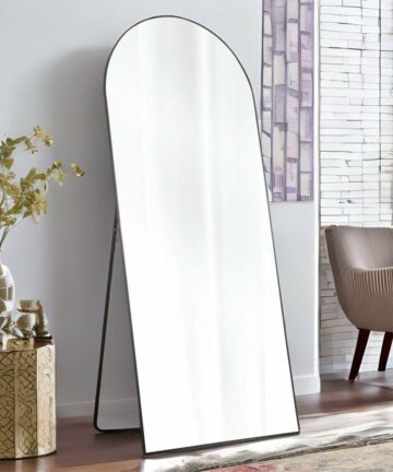 Floor Standing Mirror/Wall Mirror with Stand Aluminum Alloy Thin Frame-70.00*29.00*0.50
