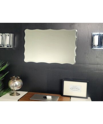 Frameless Ridge Mirror-28" x 22" - Silver