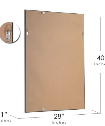 Head West Brushed Nickel Framed Wall Mirror - 40" x 28" - 40" x 28"-40" x 28" - Brushed Nickel