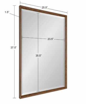 Kate and Laurel Calter Glam Framed Wall Mirror-23.5x29.5 - White