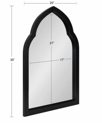 Kate and Laurel Eileen Framed Arch Mirror-20x30 - Black