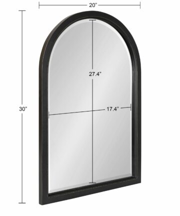 Kate and Laurel Hogan Wood Framed Arch Mirror-20x30 - Grey