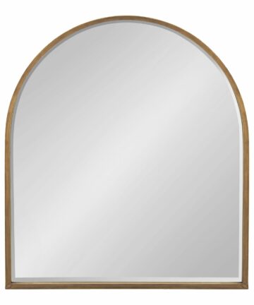 Kate and Laurel McLean Arch Metal Framed Wall Mirror-32x36 - Black