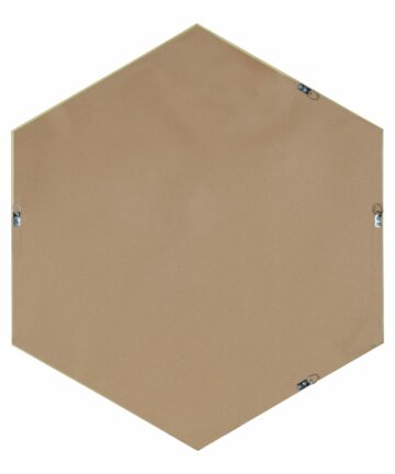 Kate and Laurel Rhodes 6-Sided Hexagon Wall Mirror - 30.75x34.75-Walnut Brown