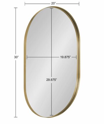 Kate and Laurel Rollo Capsule Framed Wall Mirror-16x48 - Silver