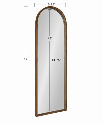 Kate and Laurel Valenti Framed Arch Mirror-16x48 - Black