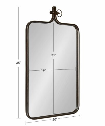 Kate and Laurel Yitro Framed Wall Mirror-20x35 - Black