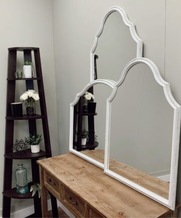 Lansing Framed Full Length Mirror - Peaks Cathedral - 23x47-White