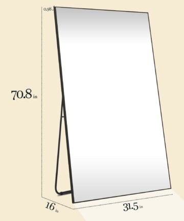 Large Full Length Floor Mirror Wall Freestanding Mirror-Antique Gold - 70.8x31.5