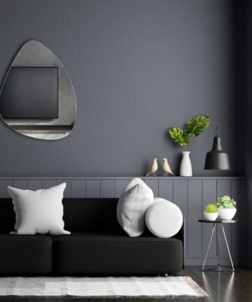 Asymmetrical Mirror, Decorative Irregular Mirror, Modern Aesthetic Mirror for Bathroom Vanity - 36 x 28 Inches-36 x 28 Inches - White