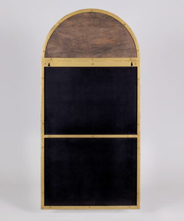 Mango Wood & Iron Arch Mirror - 18 X 1 X 36-18 X 1 X 36 - Natural