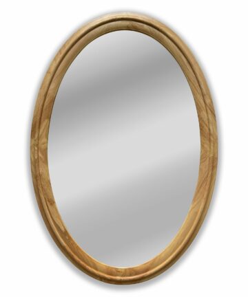 Maple Framed Wall Mounted Oval Accent Mirror-Maple