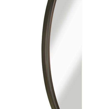 Copper Grove Encamp 36-inch Round Framed Wall Mirror-Antique Pewter