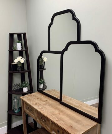 Mifflin Framed Mantel Mirror - Clover Cathedral - 38.4x27.4-Black