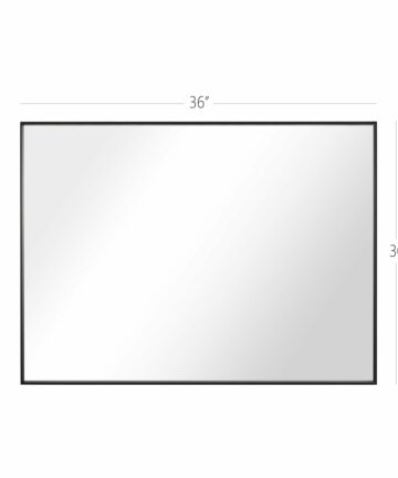 Modern Rectangle Metal Framed Bathroom Vanity Mirror Wall Mirror-36"Wx30"H - Black