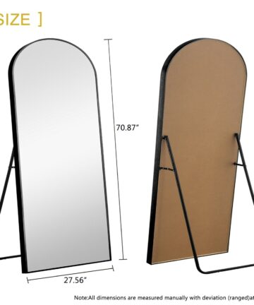 HomeRoots 71" Gold Arch Metal Framed Full Length Standing Mirror - 27.56-Gold