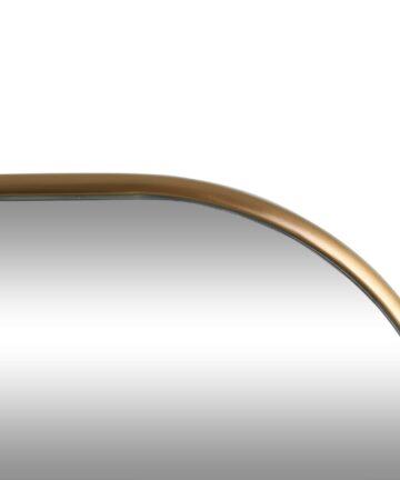 Revere Contemporary Rounded Rectangular Leaner Mirror by Christopher Knight Home - 24.00" W x 1.00" D x 72.00" H-24.00" W x 1.00" D x 72.00" H - Mirror + Brushed Brass