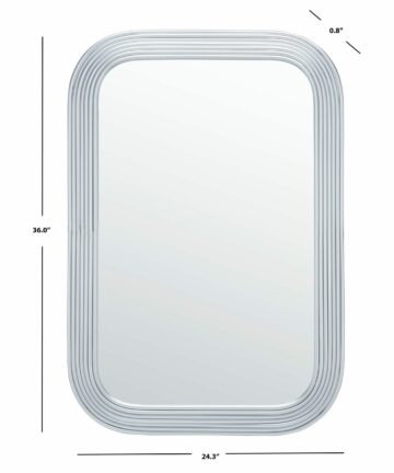 SAFAVIEH Ahna 36-inch x 24-inch Rectangular Mirror - 0.8" W x 24.3" D x 36" H-Gold
