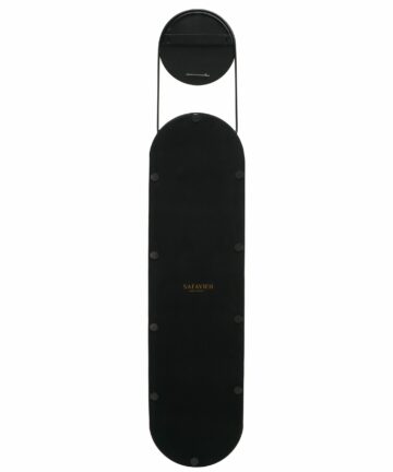 SAFAVIEH Home Aistina 12.5" Mirror - Matte Black-Matte Black