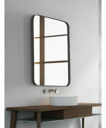 STAR Black Rectangular Wall and Bathroom Mirror - 24x36 Inches-24x36 - Black