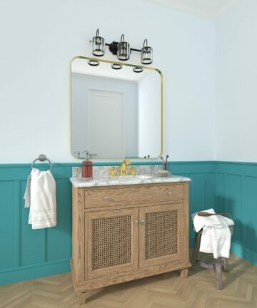 TOOLKISS Rectangular Aluminum Frame Vanity Mirror with Clear Glass-60 in. W x 28 in. H - Brushed Silver