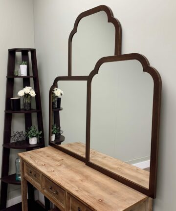 Tyler Framed Vanity Mirror - Clover Cathedral - 24.4x32.4-White