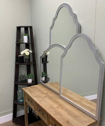 Van Buren Framed Mantel Mirror - Peaks Cathedral - 38.4x27.4-Bronze/Gold