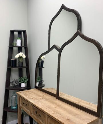 Van Buren Framed Mantel Mirror - Teardrop Cathedral - 38.4x27.4-Rubbed Bronze