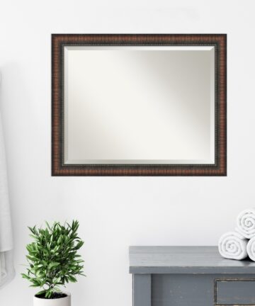 Caleb Brown Beveled Framed Bathroom Vanity Wall Mirror - Caleb Brown-Glass Size 20x20