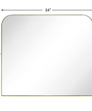 Decole Arch Metal Wall Mirror-30" x 34" - Chrome