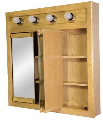 Design House Richland Oak Bathroom Medicine Cabinet Mirror-30 x 30