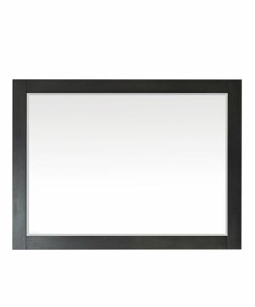 Grayson 48 Inch Rectangular Bathroom/Vanity Framed Wall Mirror In Black - 48 inches-48 inches - Black/Grey