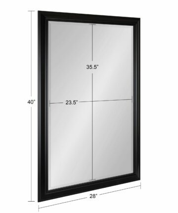 Kate and Laurel Dalat Framed Beveled Wall Mirror-26x32 - Cherry
