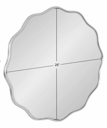 Kate and Laurel Viona Round Scalloped Mirror-32" Diameter - Gold