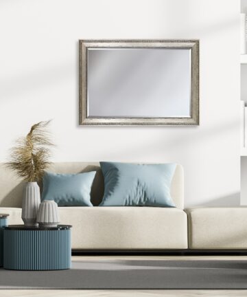 La Pastiche Versailles Silver King Framed Wall Mirror 26" x 36" - 26" x 36"-26" x 36"